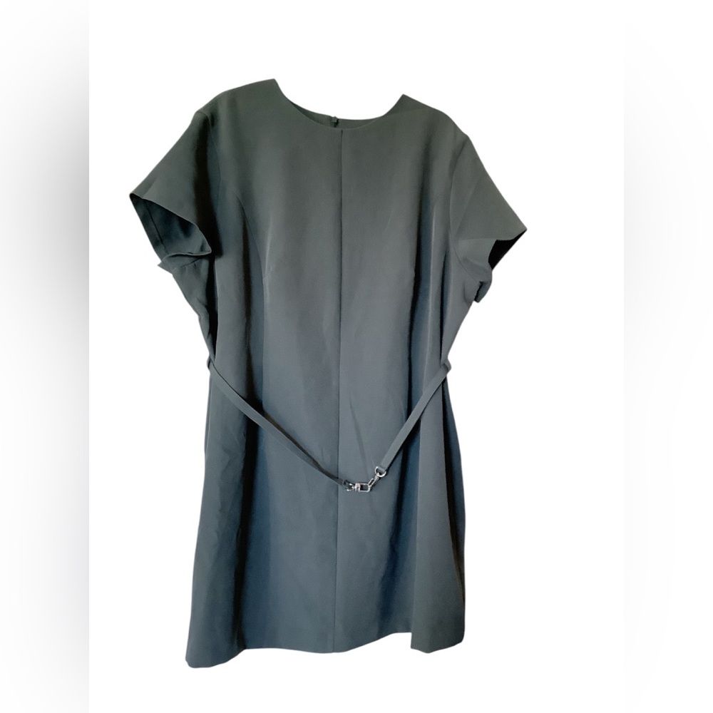 Smoke Gray Color Sheath Midi Dress with Dolman Sleeves( PTP:26”Length:38” NWT)